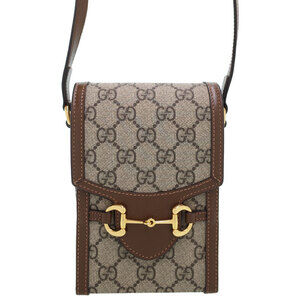 Gucci Horsebit 1955 Bag beige ebony GG Supreme canvas Brown